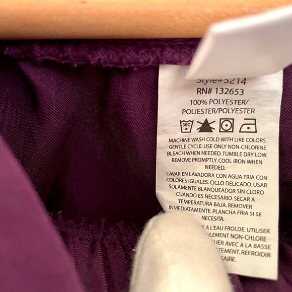 Four Stretch 4 New Set Scrubs L Unisex Purple Top Bottom - Picture 9 of 13